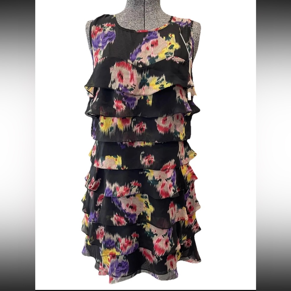 🆕Review Australia Ikat Agnes ladies dress size 12-mini dress-flutter-layers NWT